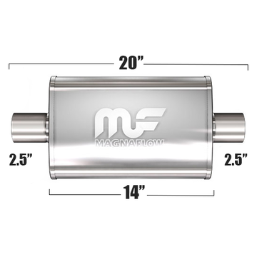 Глушитель Magnaflow 5"x8"x14"  2.5"IN/2.5"OUT
